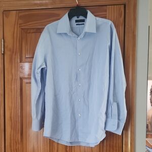 The Men's Store Bloomingdales Contemporary Fit Light Blue Button Up Shirt